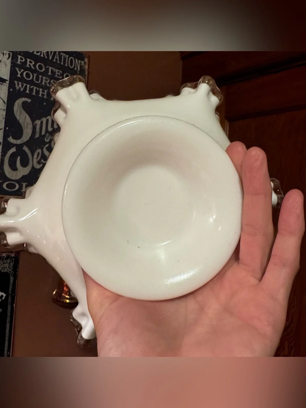 Fenton Silver Crest Milk Glass Bowl - Picture 3 of 6